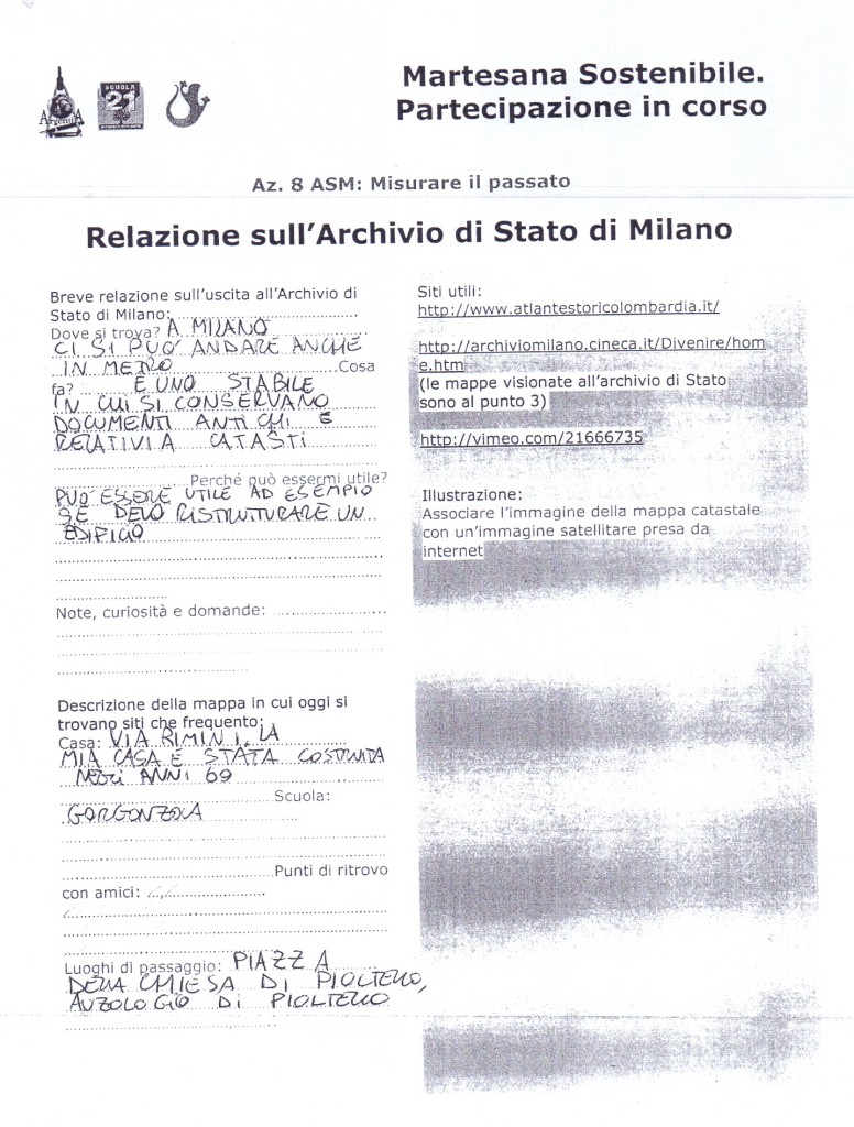 Relazione sull'Archivio di Stato di Milano