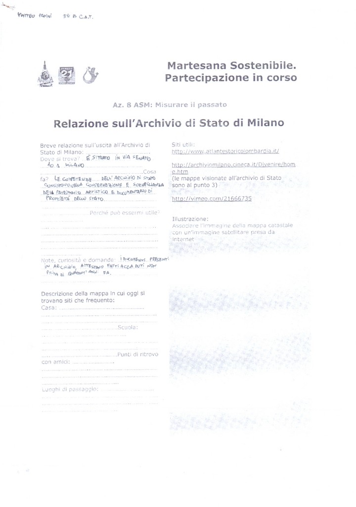 Relazione sull'Archivio di Stato di Milano - Papini Matteo